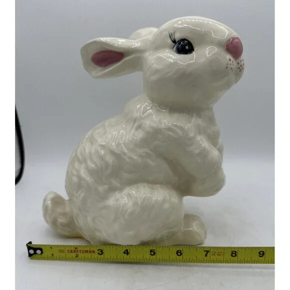 Vintage Easter Bunny Rabbit Figure Ceramic 9” - Picture 16 of 16